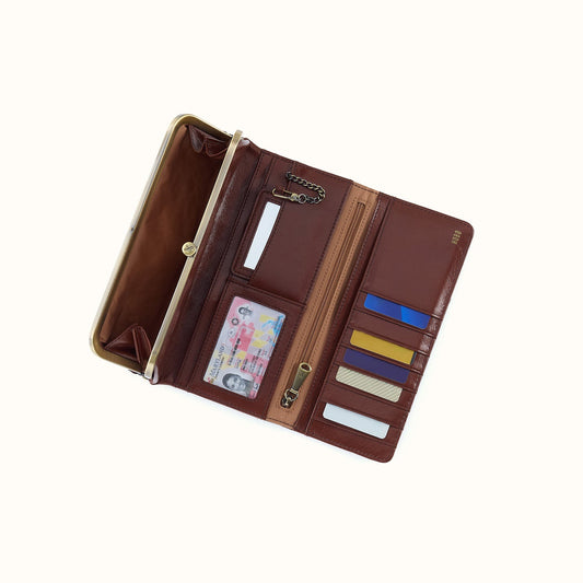 Rachel Continental Wallet In Pebbled Leather