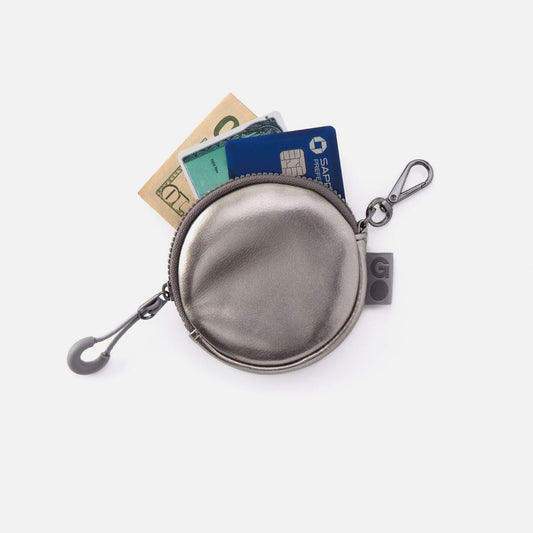 TAG ALONG Clip-on in Easy-care EverShine nylon - Quicksilver Metallic