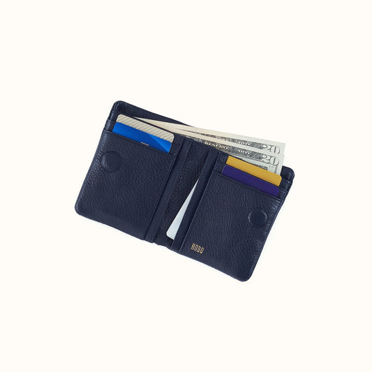 Lumen Mini Wallet In Pebbled Leather