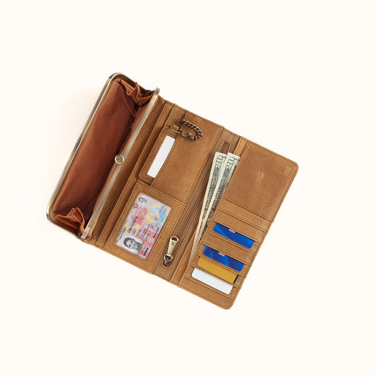 Rachel Continental Wallet In Buffed Leather