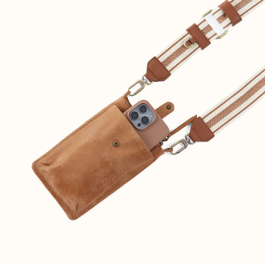Cass Phone Crossbody In Buffed Leather