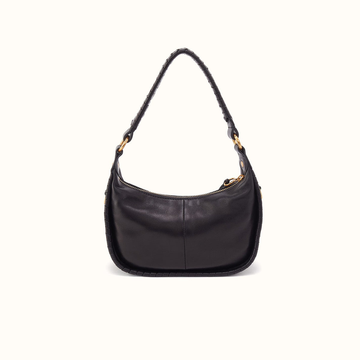 Mia Crescent Small Hobo In Smooth Leather