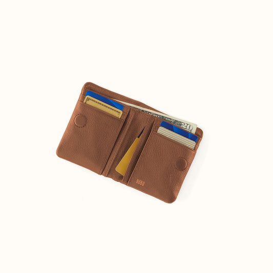 Lumen Mini Wallet In Pebbled Leather