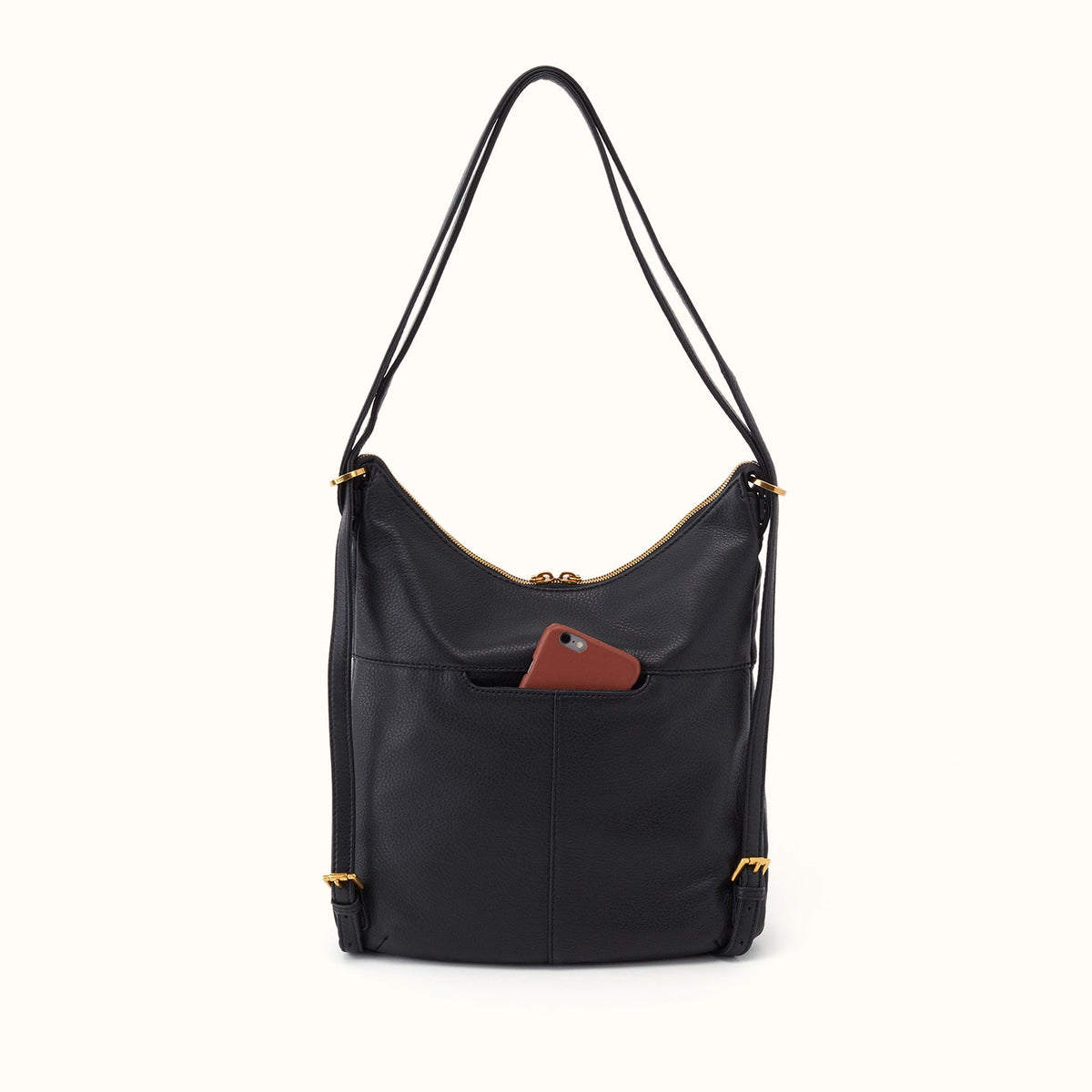 Merrin Convertible Backpack In Pebbled Leather