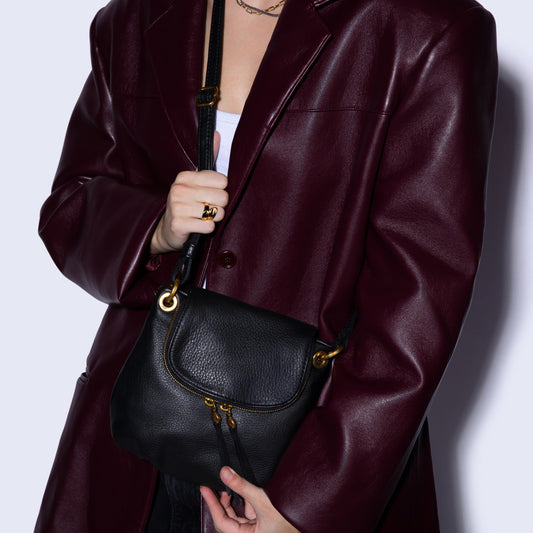 Fern Zip-Flap Crossbody In Pebbled Leather