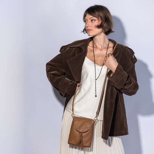 Fern Duo Crossbody In Pebbled Leather