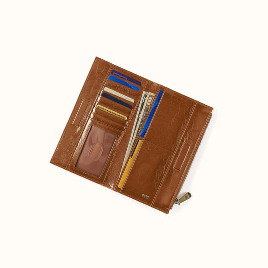 Jill Large Bifold Wallet In Polished Leather