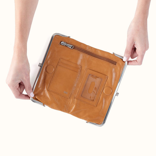 Lauren Clutch-Wallet In Polished Leather