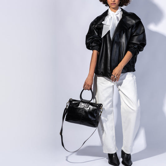 Sheila Medium Satchel In Polished Leather
