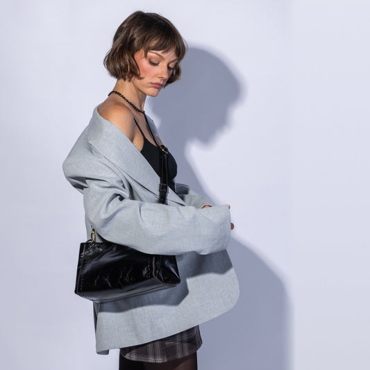 Seneca Shoulder Crossbody In Polished Leather