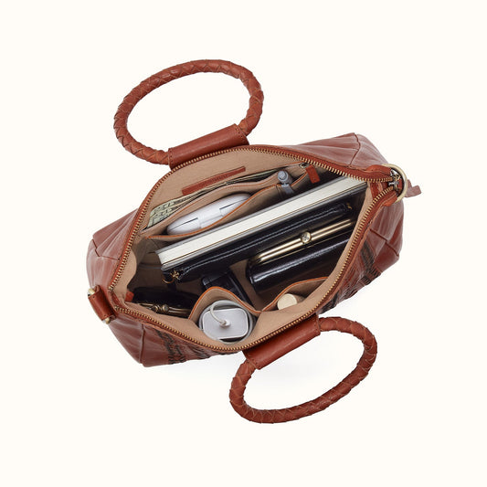 Sheila Medium Satchel In Washed Leather