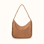 Mia Crescent Large Hobo In Buffed Leather