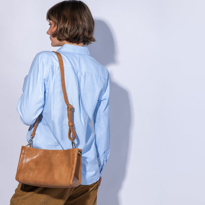 Seneca Shoulder Crossbody In Buffed Leather