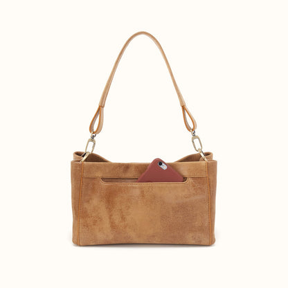 Seneca Shoulder Crossbody In Buffed Leather