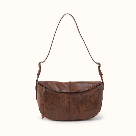 Contour Shoulder Crossbody In Buffed Leather