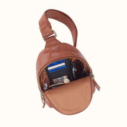 Fern Sling in Buffed Leather - Burnished Saddle