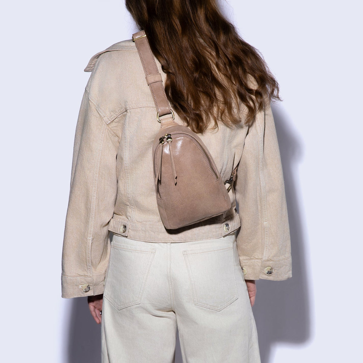 Fern Sling in Buffed Leather - Hazel