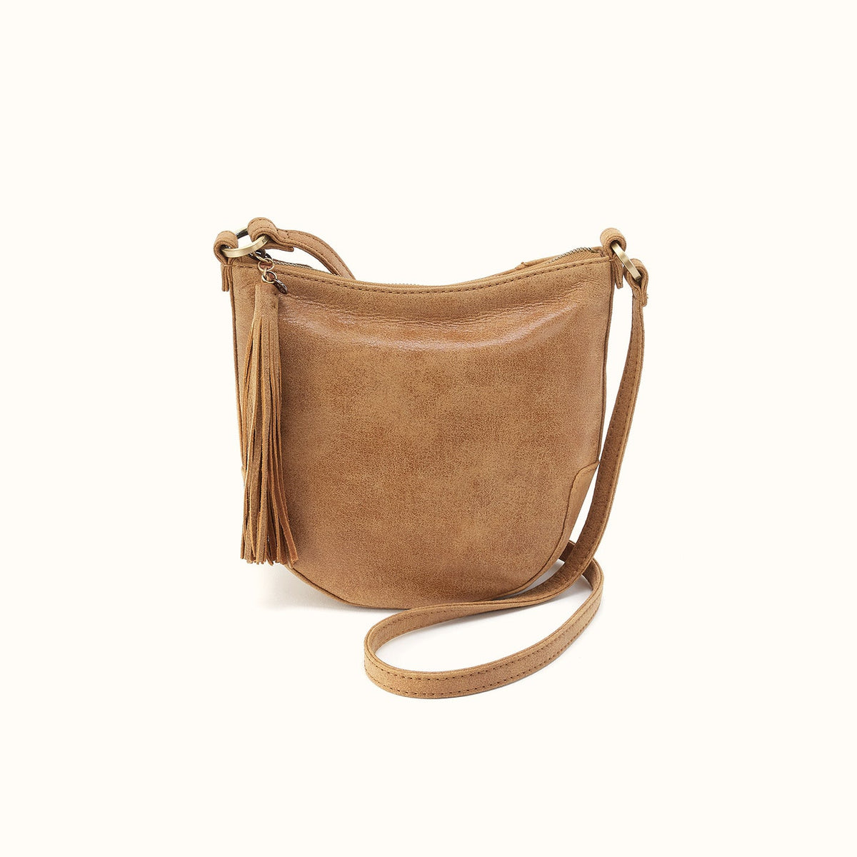 Lexi Crossbody In Buffed Leather - Whiskey