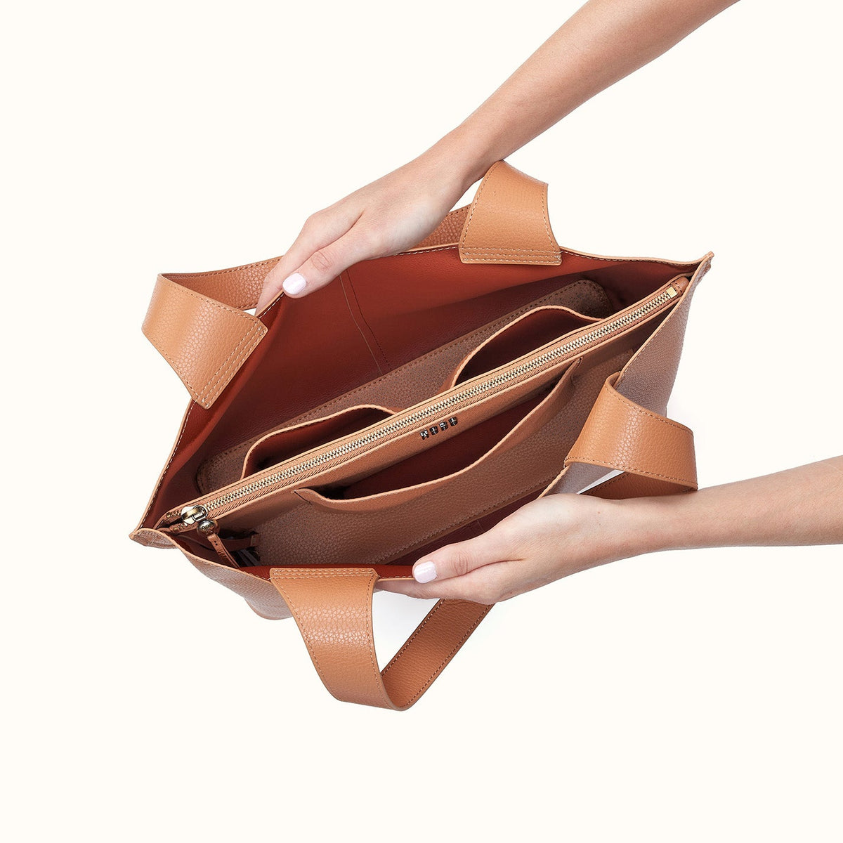 Vida Tote In Micro Pebbled Leather