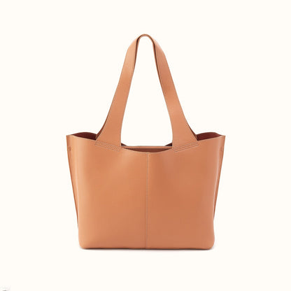 Vida Tote In Micro Pebbled Leather