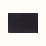 Vida Laptop Sleeve In Micro Pebbled Leather - Black- FOL
