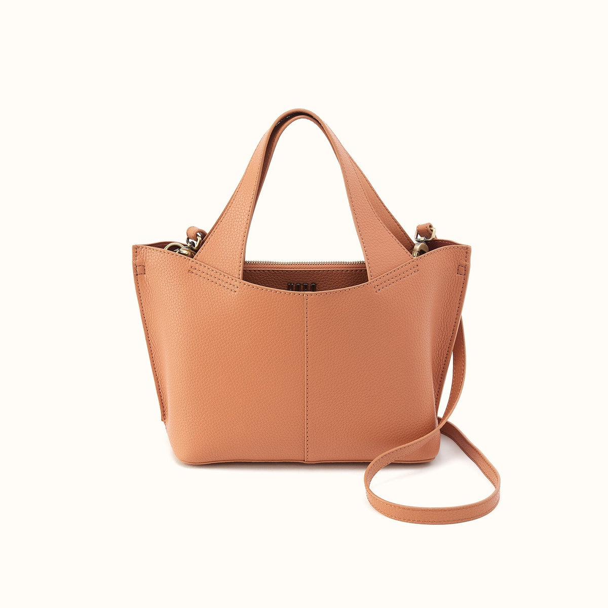 Vida Small Tote In Micro Pebbled Leather