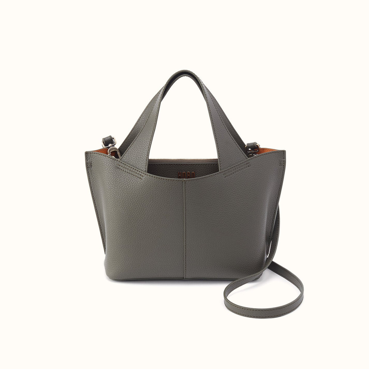 Vida Small Tote in Micro Pebbled Leather - Desert Palm- FOL