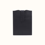 Vida Vertical Laptop In Micro Pebbled Leather - Black