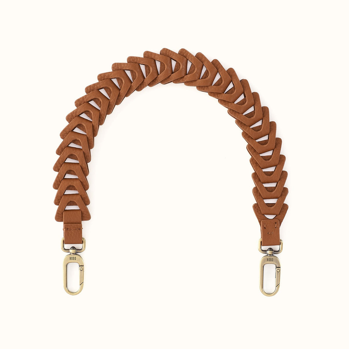 Petty Leather Link Strap in Pebbled Leather - Warm Honey- FOL