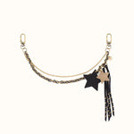 Stardust Bag Swag in Pebbled Leather - Black- FOL
