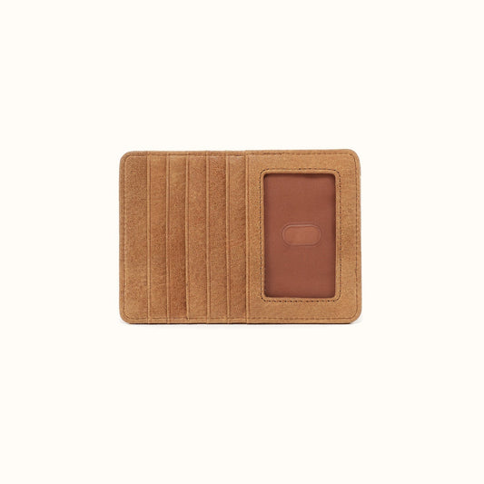 Euro Slide Card Case In Buffed Leather - Whiskey- FOL