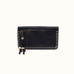 Lumen Continental Wallet In Cloud Leather - Black- FOL