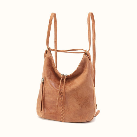 Merrin Convertible Backpack In Buffed Leather