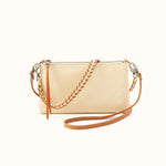 Darcy Crossbody in Polished Leather - Butter Yellow- FOL