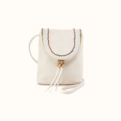 Fern Crossbody in Pebbled Leather - Coastal Cloud- FOL