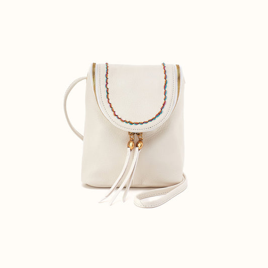 Fern Crossbody in Pebbled Leather - Coastal Cloud- FOL