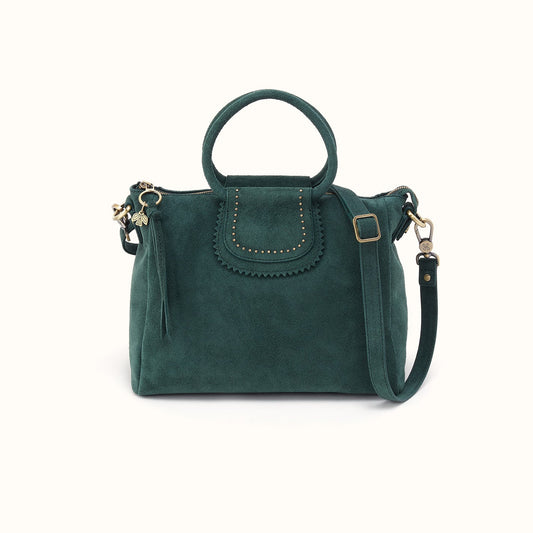Sheila Medium Satchel In Suede Leather