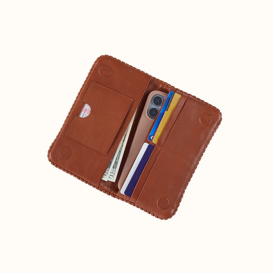 Lumen Continental Wallet In Washed Leather