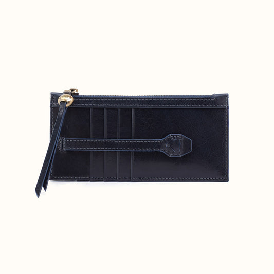 Carte Card Case in Patina Leather - Navy Horizon- FOL