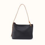 Rayna Shoulder Bag In Double-Faced Leather - Black