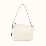 Rayna Shoulder Bag in Double-Faced Leather - Soft White- FOL