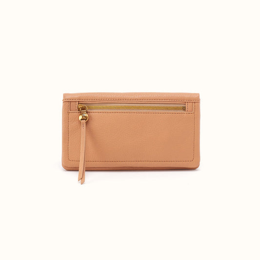 Lumen Continental Wallet in Pebbled Leather - Sandstorm- FOL
