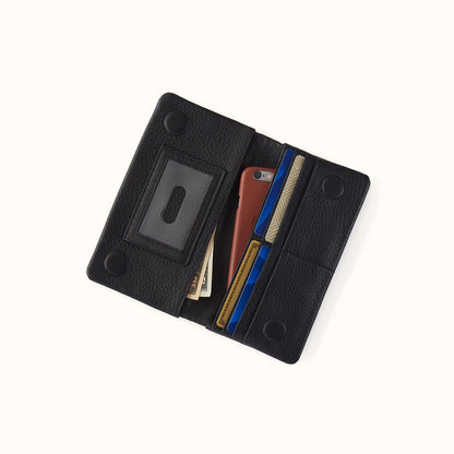 Lumen Continental Wallet In Pebbled Leather