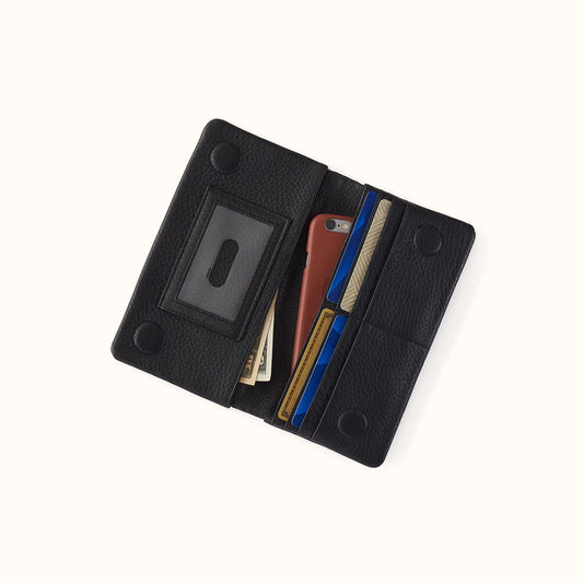 Lumen Continental Wallet In Pebbled Leather