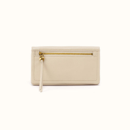 Lumen Continental Wallet In Pebbled Leather - Birch- FOL