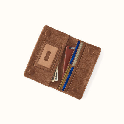 Lumen Continental Wallet In Pebbled Leather
