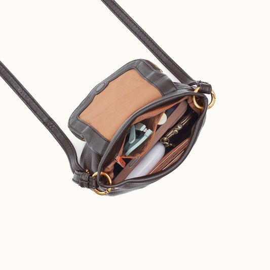 Fern Zip-Flap Crossbody In Pebbled Leather