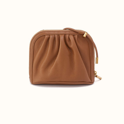 Isabelle Crossbody In Pebbled Leather - Timber Brown