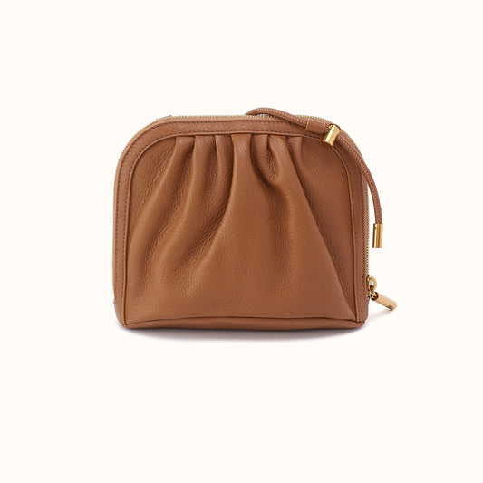 Isabelle Crossbody In Pebbled Leather - Timber Brown