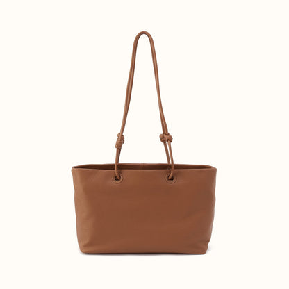 Studio Softie Tote In Pebbled Leather - Timber Brown